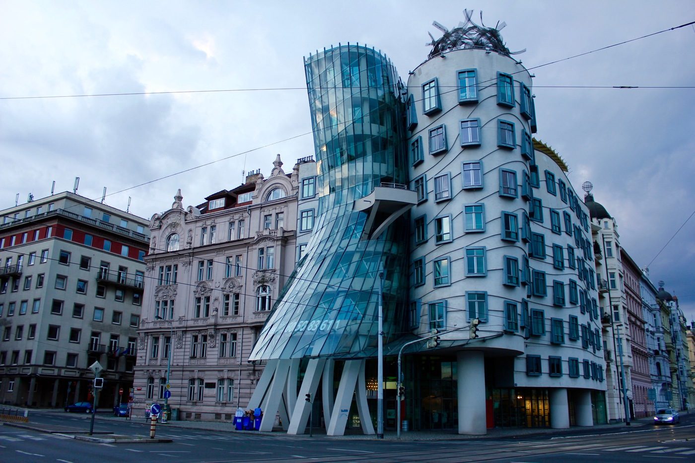The Dancing House building (Tancici Dum), Prague, Czech Republic