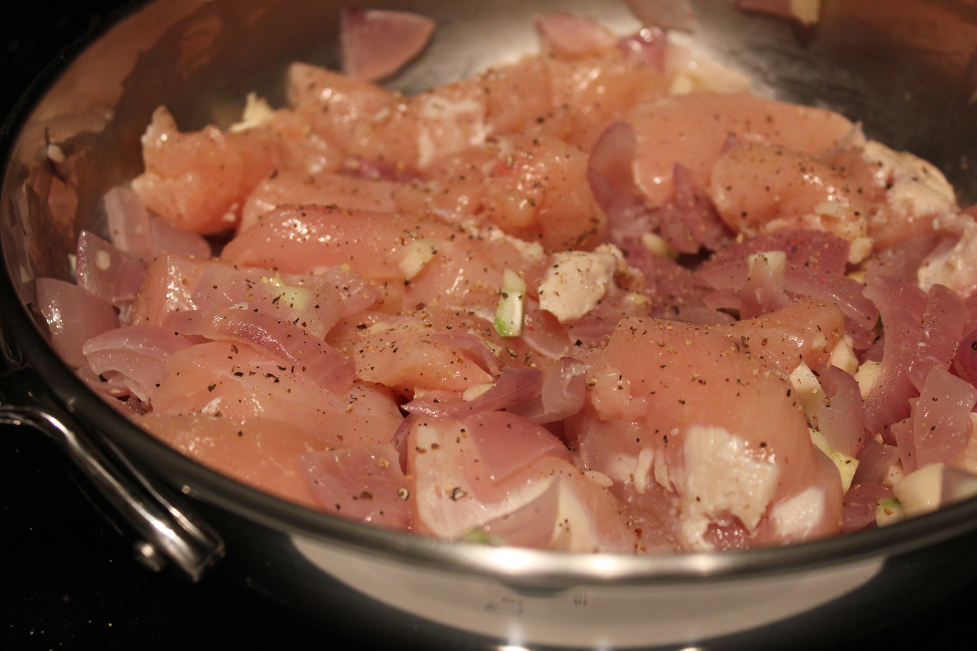 Chicken breast sautéed with garlic and onion